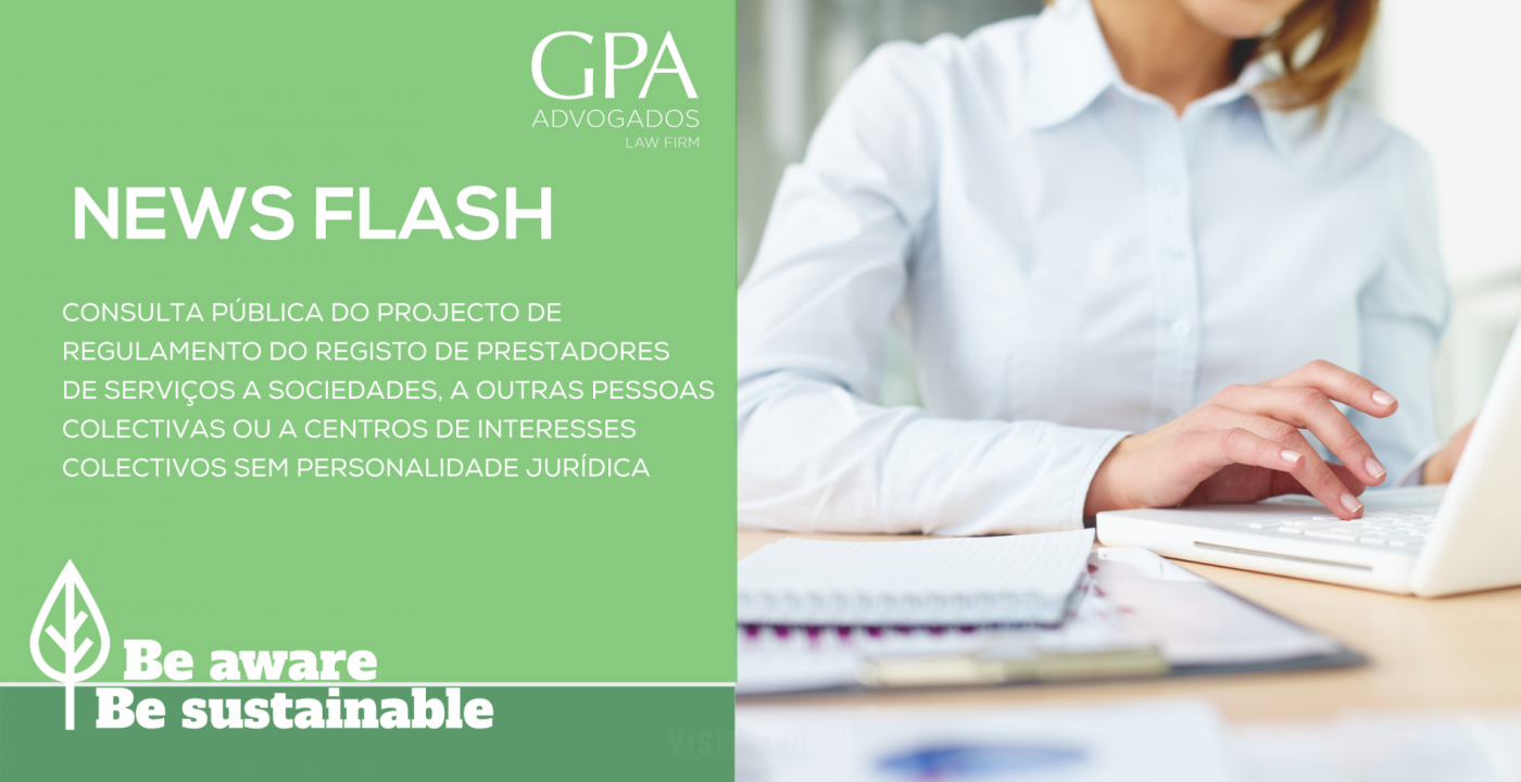 News Flash - Public consultation on the draft regulation on the registration of service providers to companies, other legal persons or centers of collective interests without legal personality