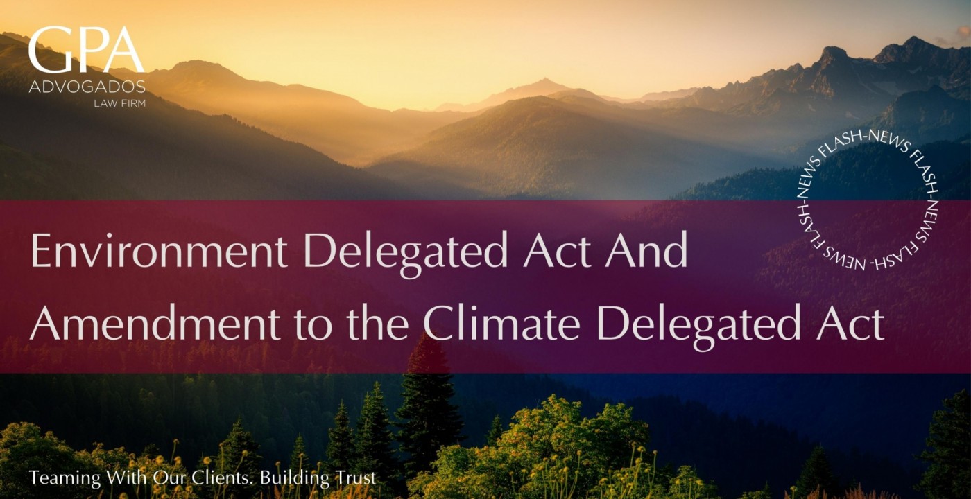 Ato Delegado do Ambiente e alteração ao Ato Delegado do Clima