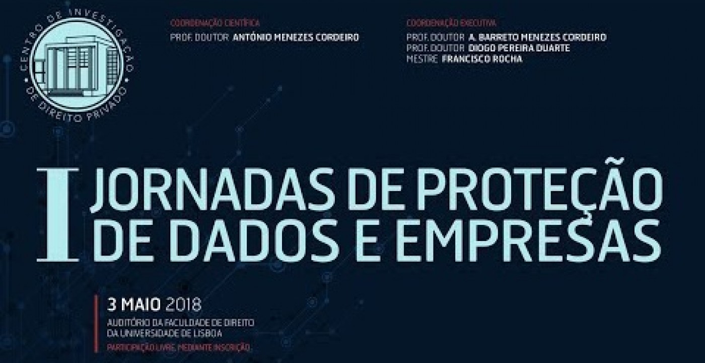 Save the Date - I Jornadas de Proteção de Dados e Empresas