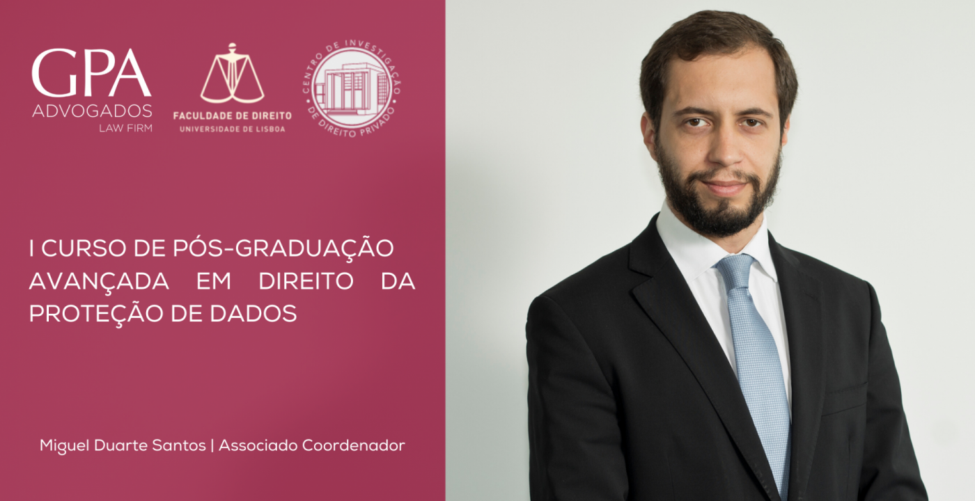 GPA presente em Pós-Graduação Avançada de Direito da Proteção de Dados