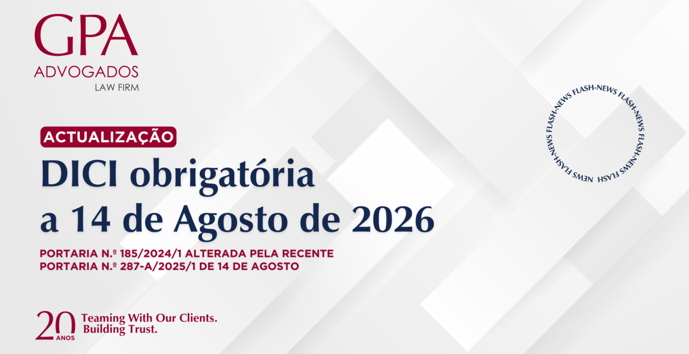 DICI obrigatória a 14 de Agosto de 2026